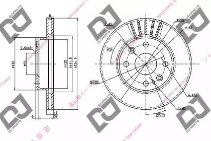 Тормозной диск DJ PARTS BD1050